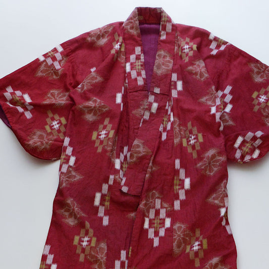 Vary Rare Japan Vintage Red Kasuri Kimono