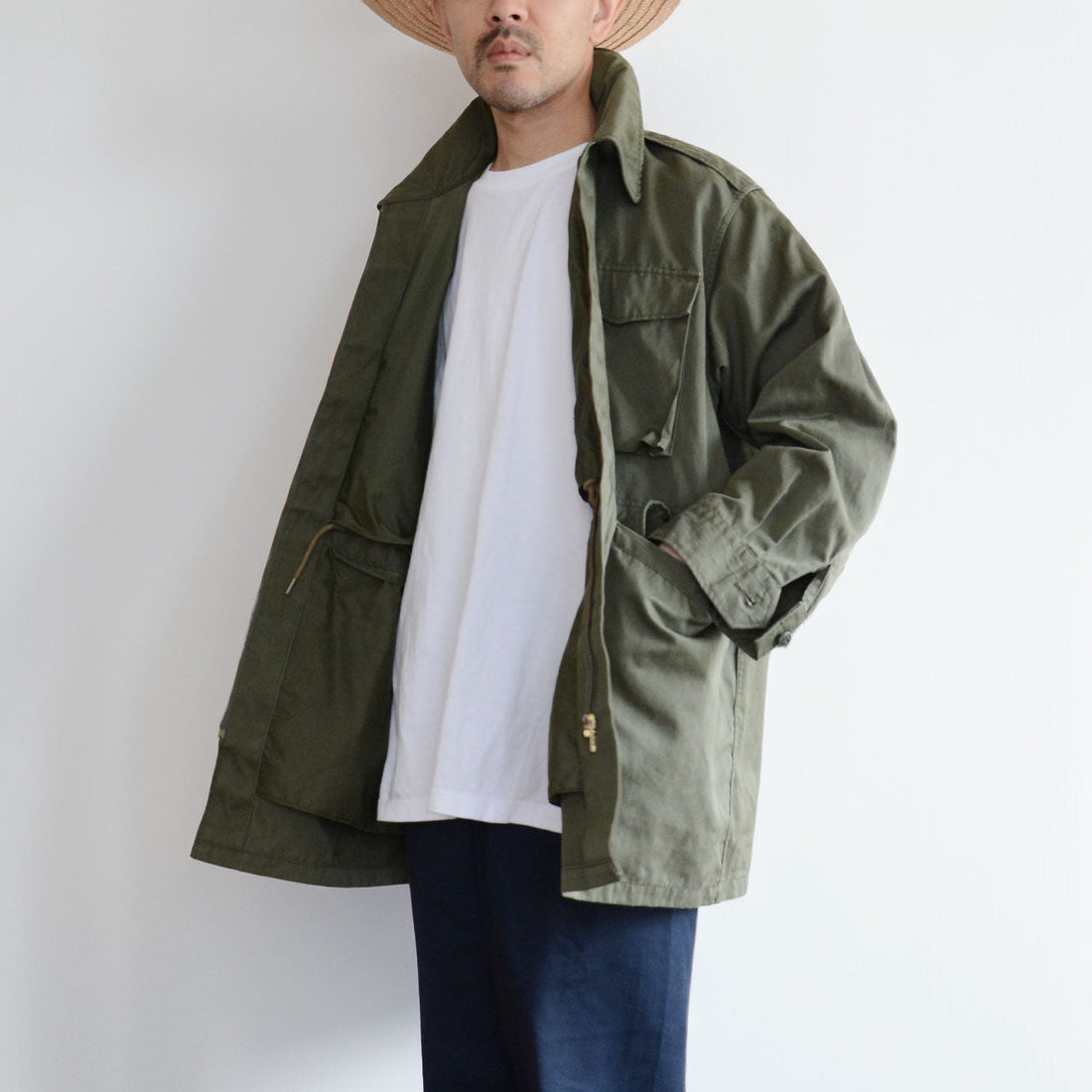 Rare 1990s JGSDF Field Jacket with Foldable Hood – Japanese Military Vintage Outerwear