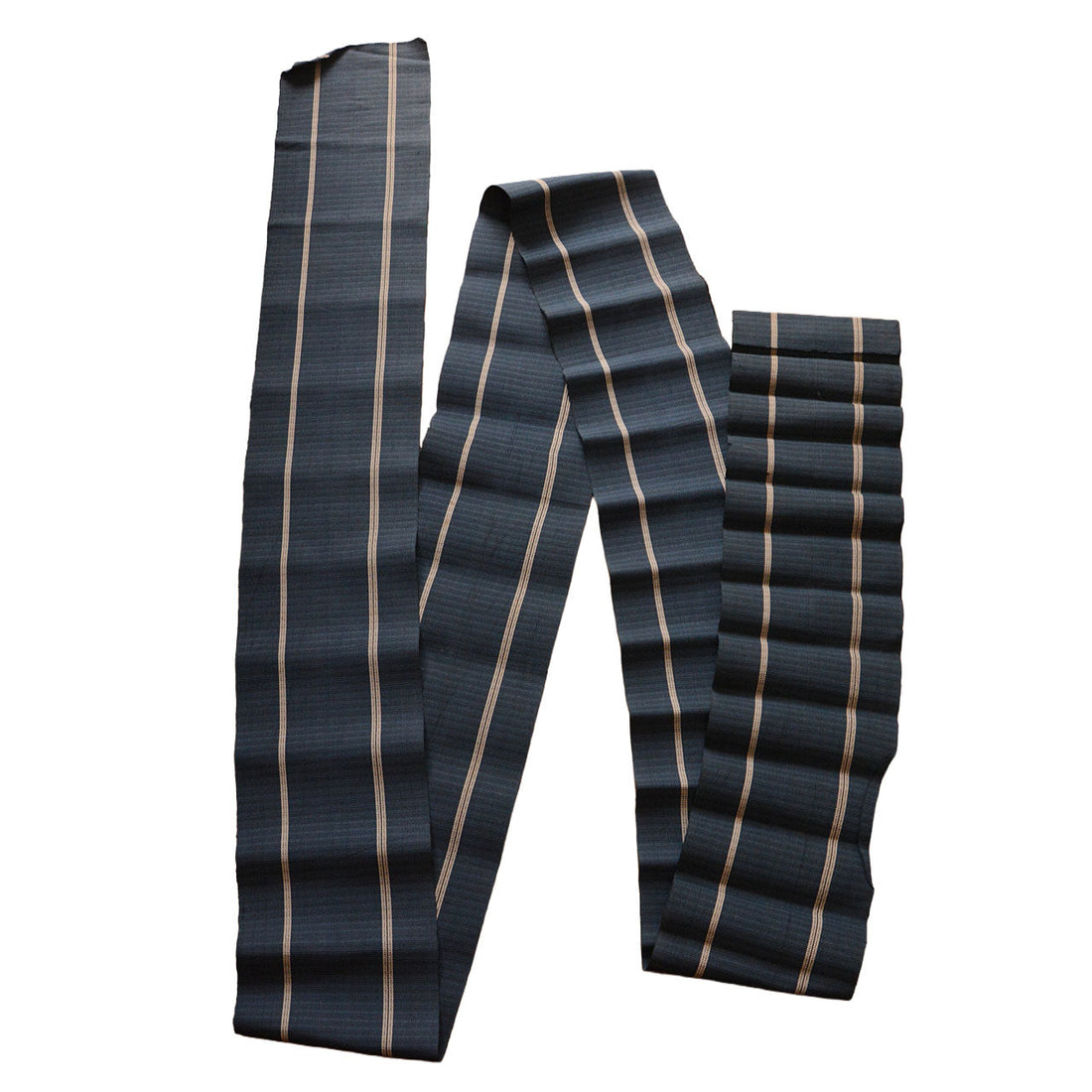 Vintage Japanese Silk Kaku Obi Belt – Stripes that Connect Tradition and Modern Style