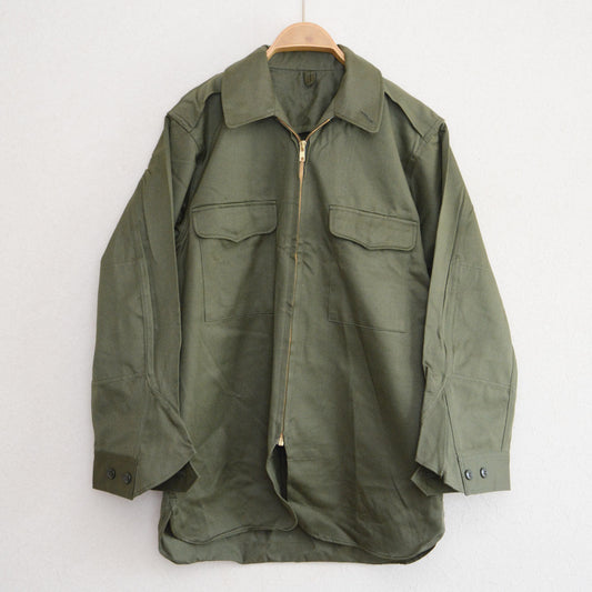 Deadstock JGSDF Type 65 work jacket, olive drab cotton-vinylon, sakura zipper, Japan vintage military