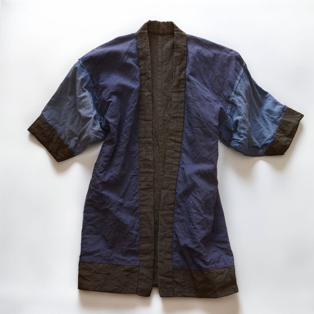 Vintage Japanese noragi jacket, crazy pattern cotton, early-to-mid Showa era, Tohoku