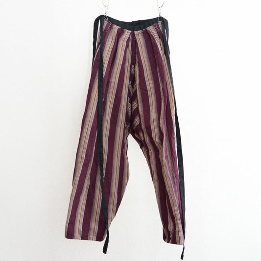 Vintage Japanese Monpe pants with stripe pattern from mid-Showa era
