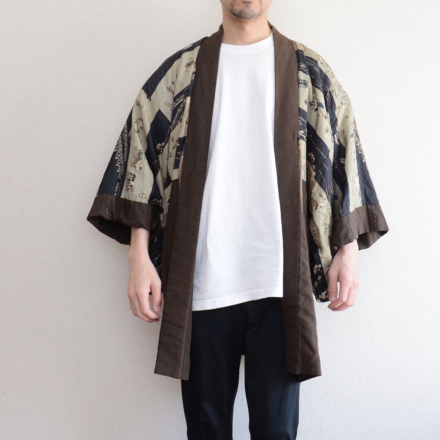 Haori Kimono Japanese For Men Vintage Jacket Uramasari Travel Illustrations