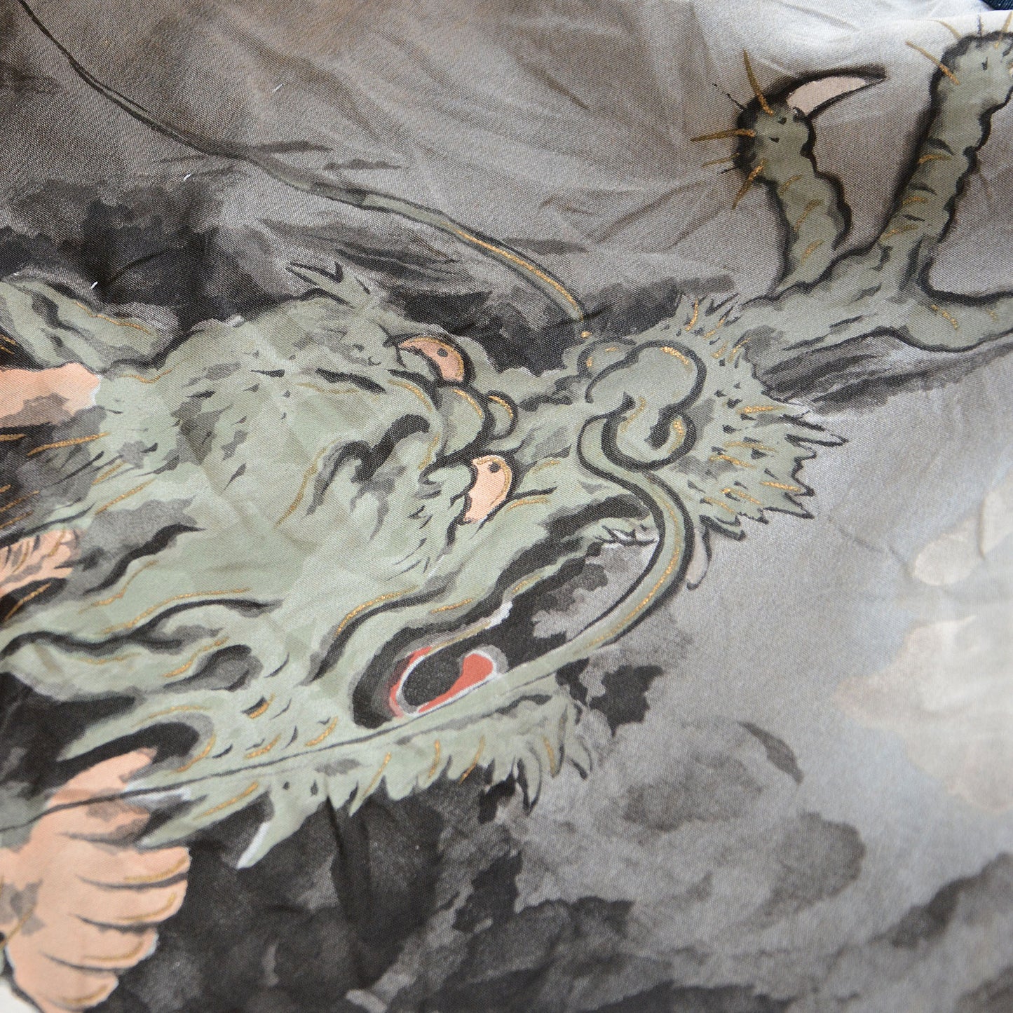 Haori Kimono Japanese For Men Vintage Jacket Dragon Painting