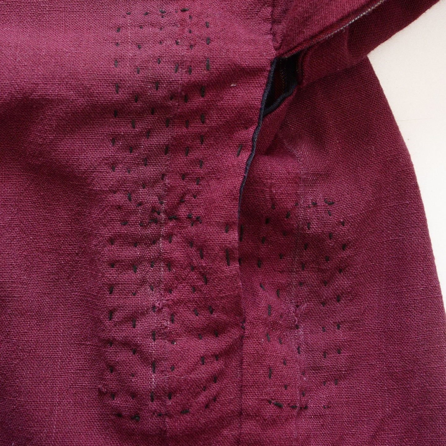 Noragi Antique Kimono Jacket Japanese Fabric Cotton Vintage Shima Stripe Pattern Sashiko