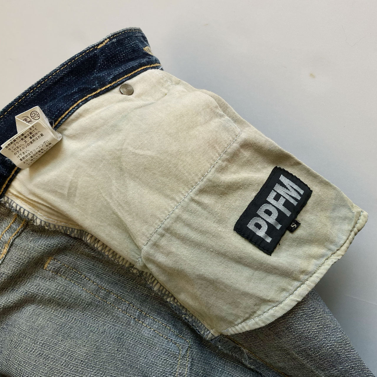 PPFM vintage jeans with bold gimmick construction