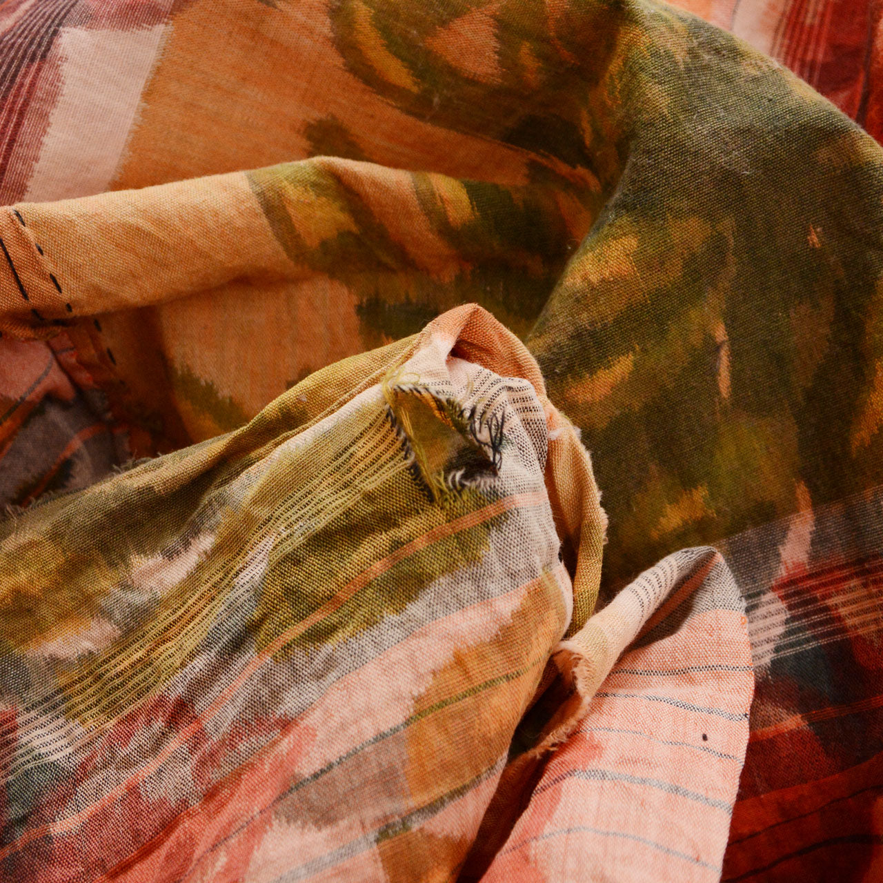traditional Japanese futon fabric with natural fading