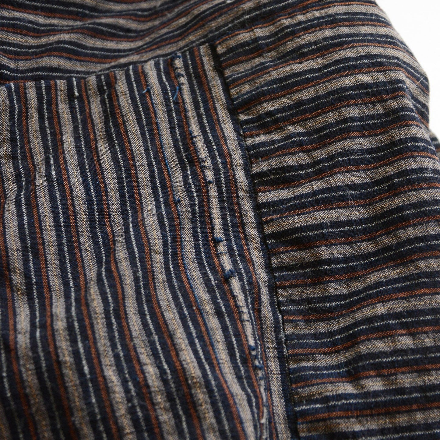 Noragi Jacket Kimono Japanese Fabric Cotton Vintage Indigo Plain Stripe Pattern