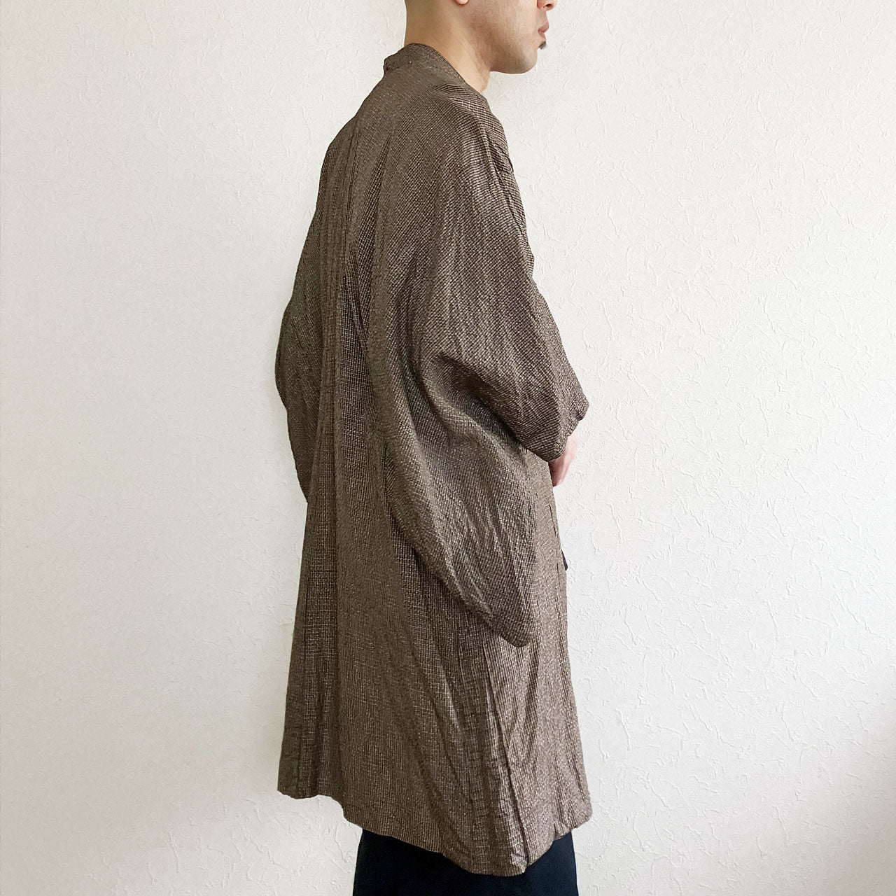 Vintage Japanese Men's Haori Kimono | Traditional Patterned Jacket | Antique Kimono Coat
