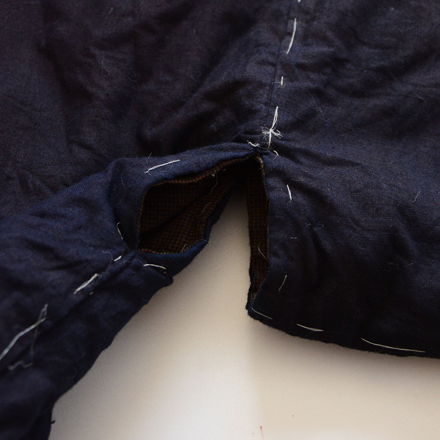 Kimono Padded Jacket Tanzen Indigo Japanese Fabric Cotton Vintage