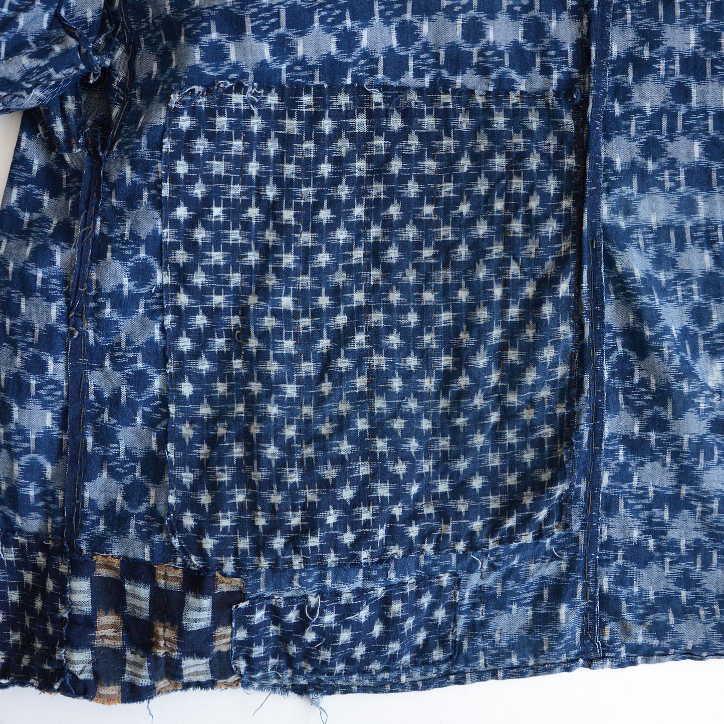 Boro Noragi Jacket Kimono Japanese Fabric Cotton Kasuri Vintage Indigo Crazy Patchwork