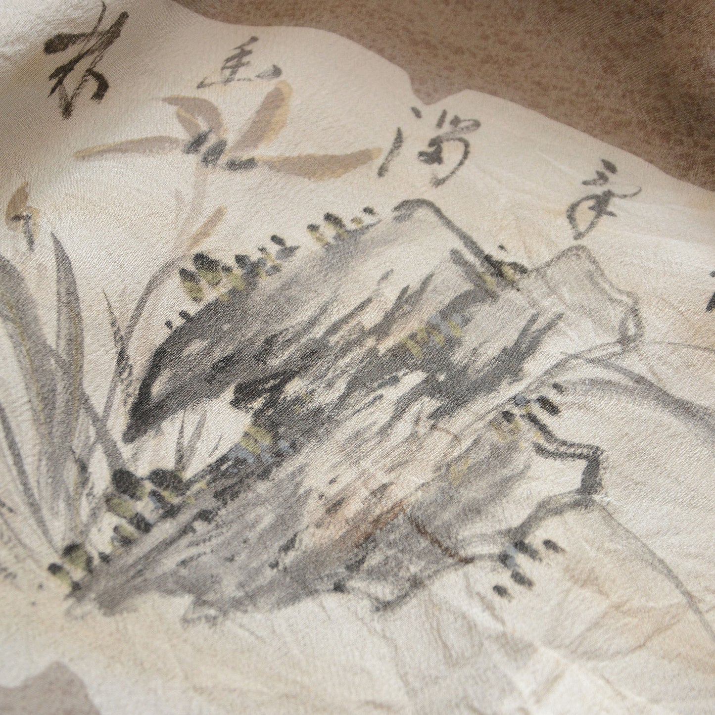 Black Haori Jacket Kimono Long Japanese Vintage Montsuki Nihonga Art