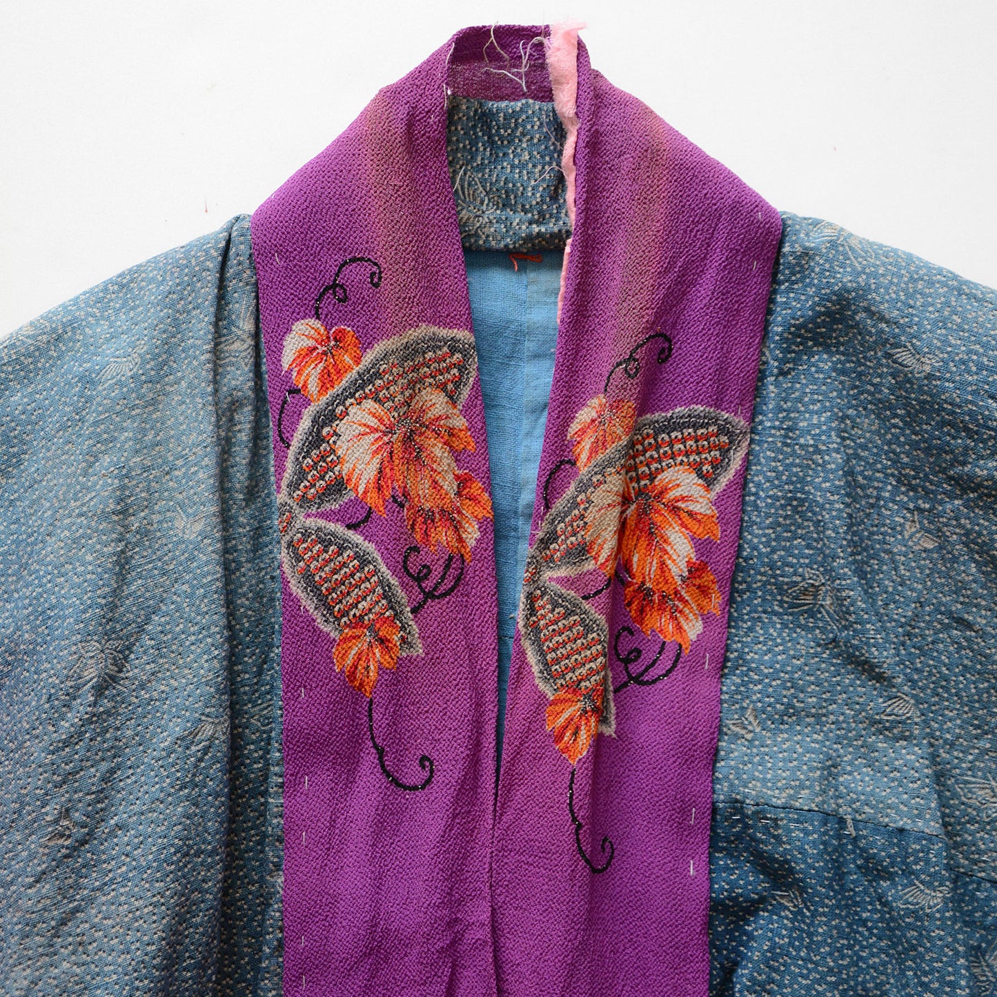 Juban For Women Kimono Robe Long Crazy Pattern Butterfly Japan Vintage