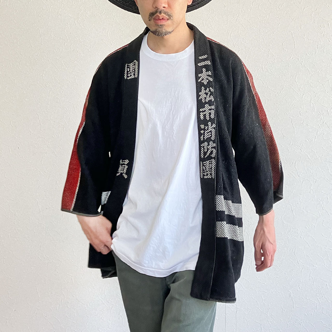 1960s Japanese firefighter jacket with sashiko-stitched cotton