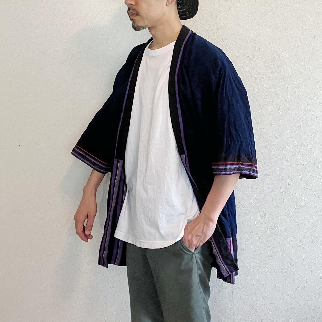 Vintage Japanese noragi jacket highlighting indigo craftsmanship