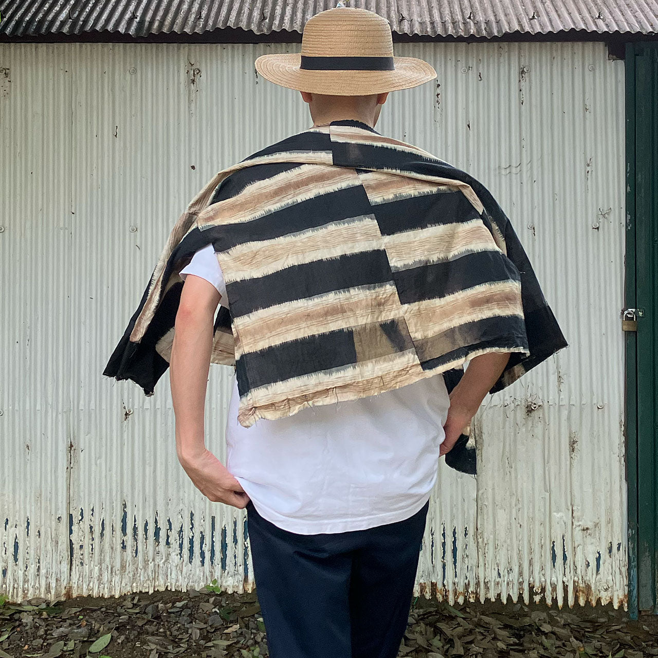 Unique Cotton Textile with Color Variation and Patina