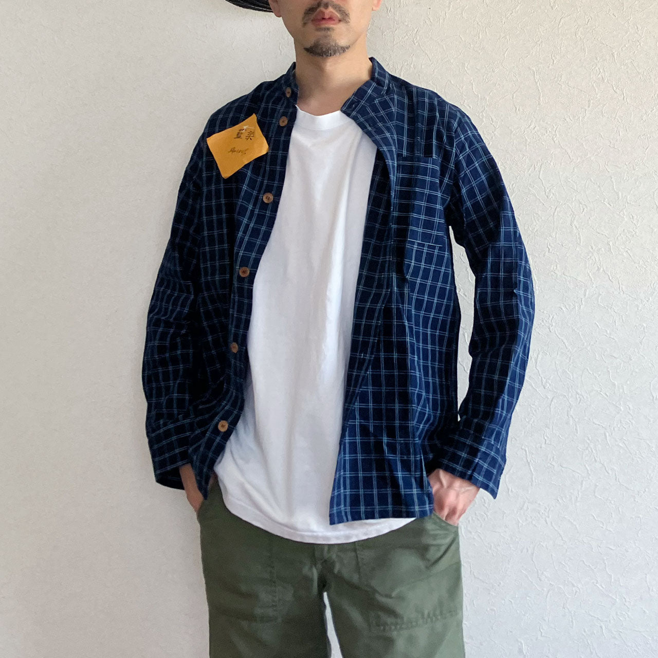 Soft cotton Japanese indigo shirt with story behind