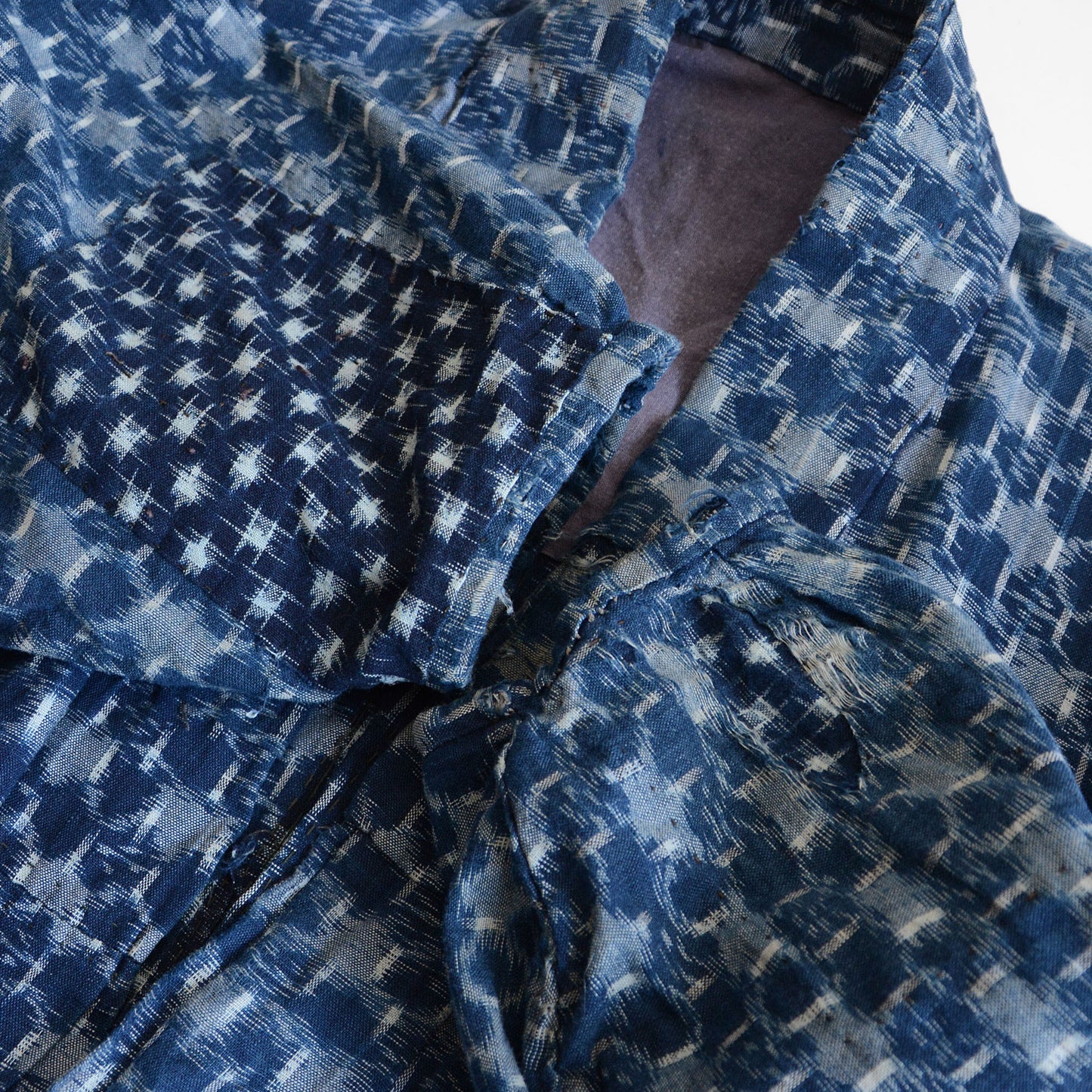 Boro Noragi Jacket Kimono Japanese Fabric Cotton Kasuri Vintage Indigo Crazy Patchwork
