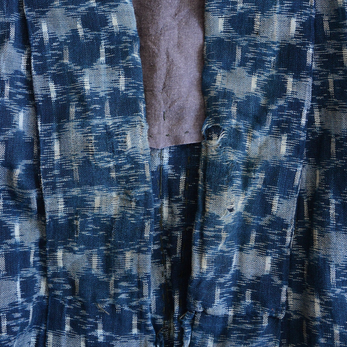 Boro Noragi Jacket Kimono Japanese Fabric Cotton Kasuri Vintage Indigo Crazy Patchwork