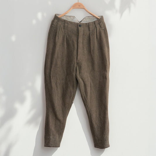 Vintage 1940s Japanese wool jodhpurs pants with tapered legs