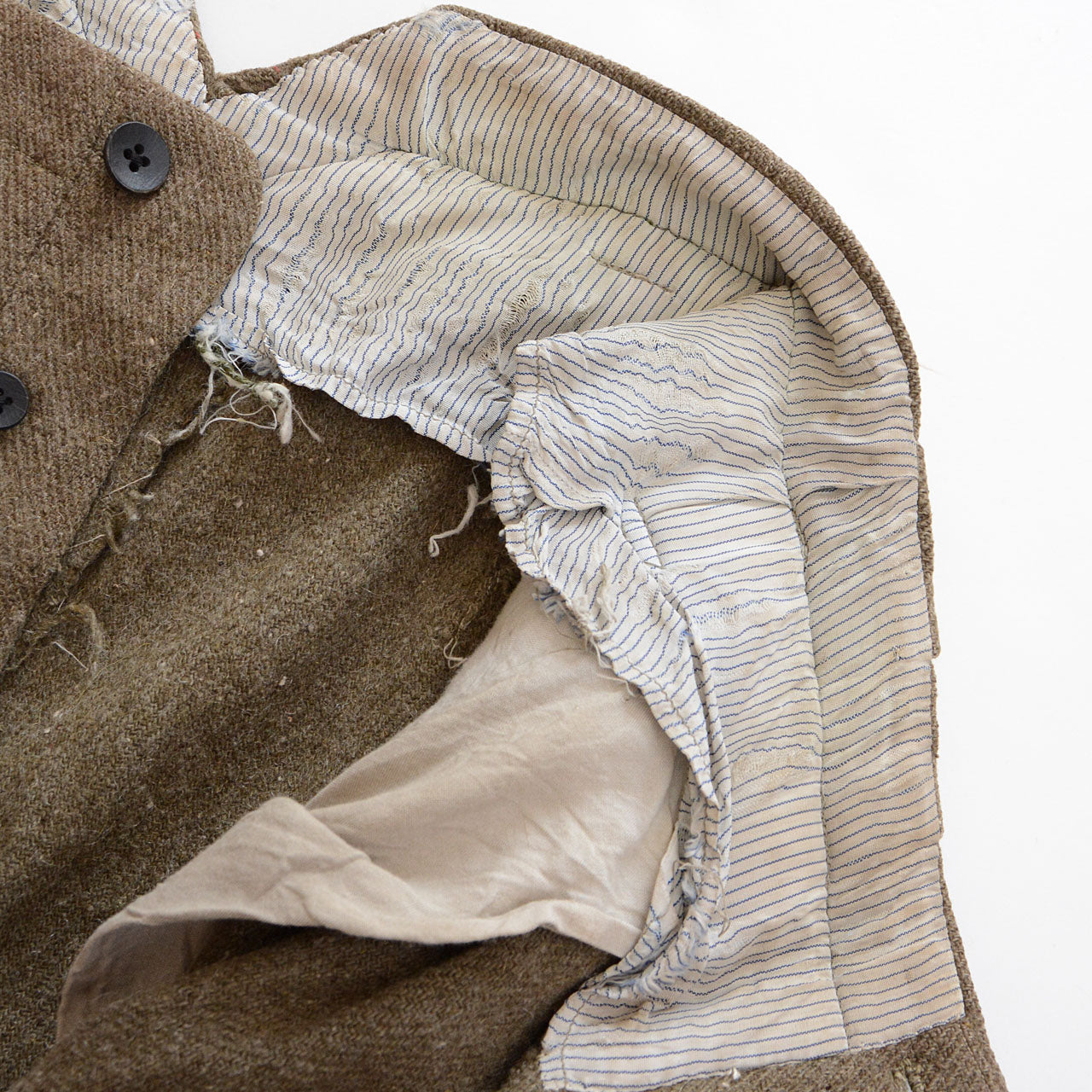 Vintage Japanese wool riding pants with structured taper