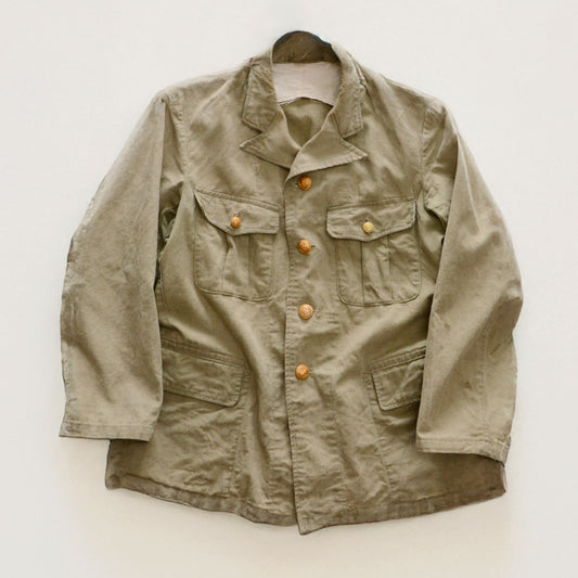 1940s Japanese cotton jacket with four pockets and tailored collar