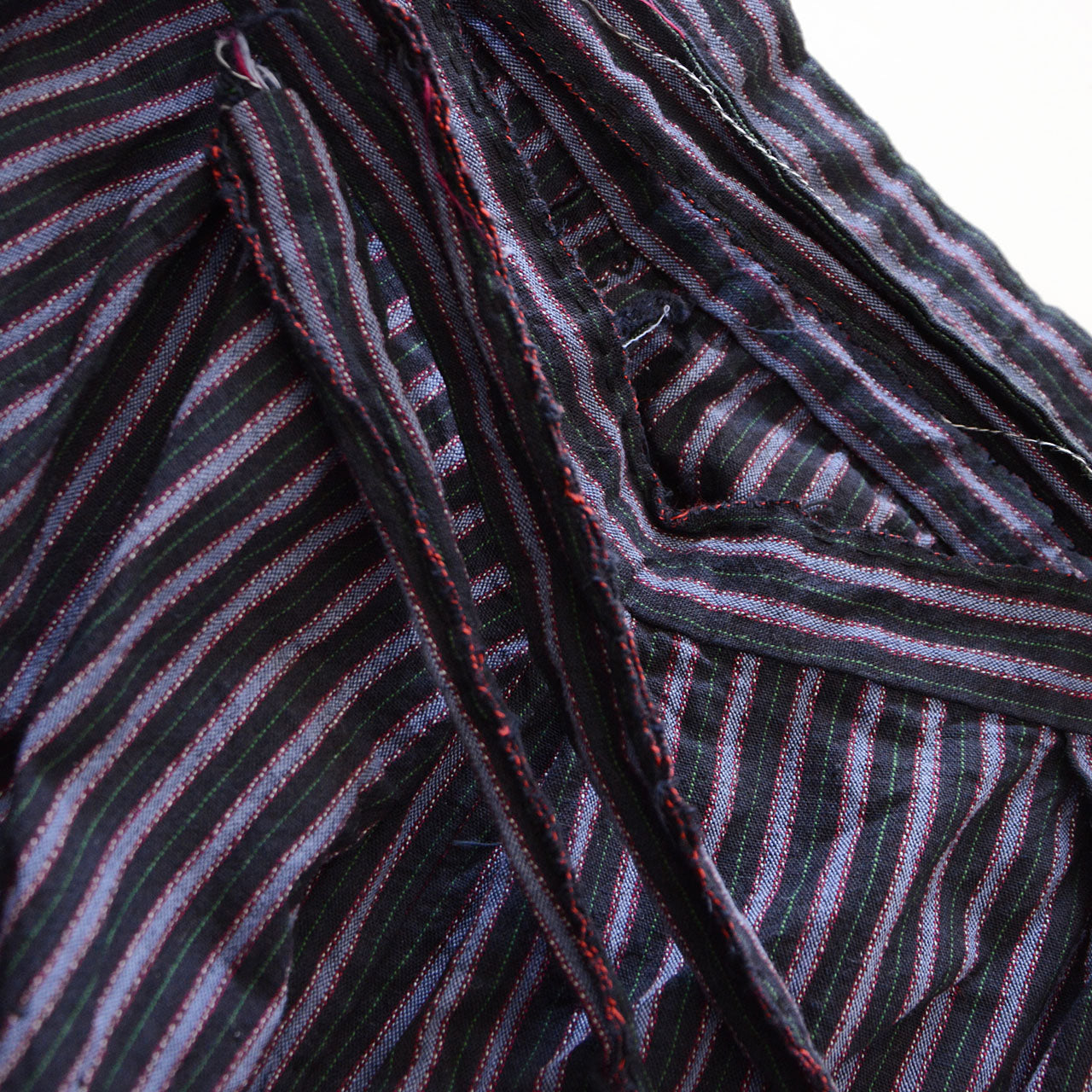 Rustic and practical Japanese Monpe with unique stripe pattern