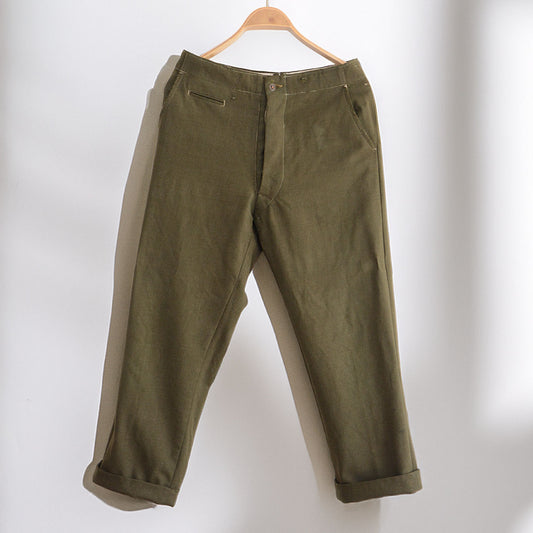 1950s US Army vintage wool trousers with hand-stitched name