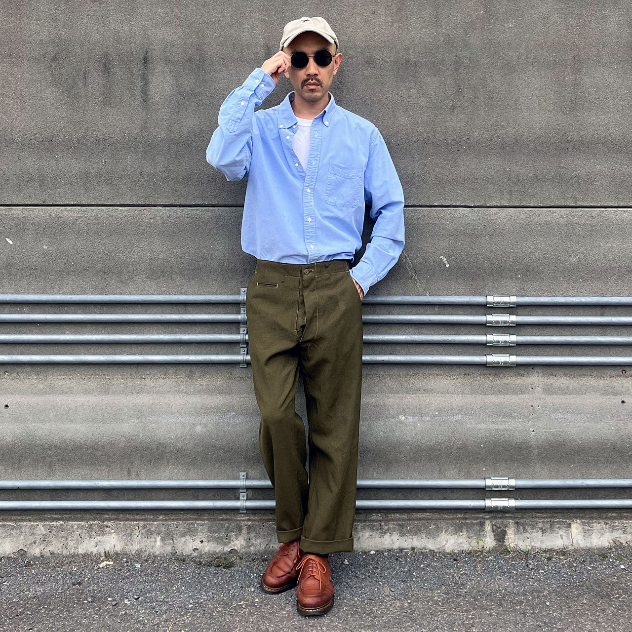1950s vintage wool trousers for streetwear and workwear