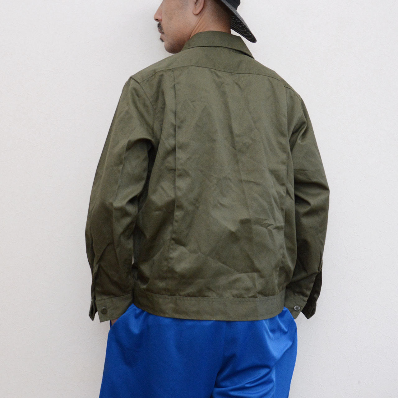 1970s vintage work jacket with aged texture