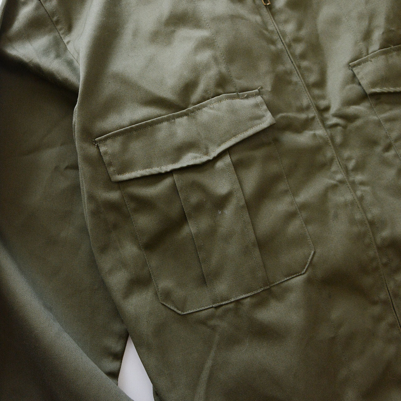 textured cotton vinylon fabric on vintage jacket