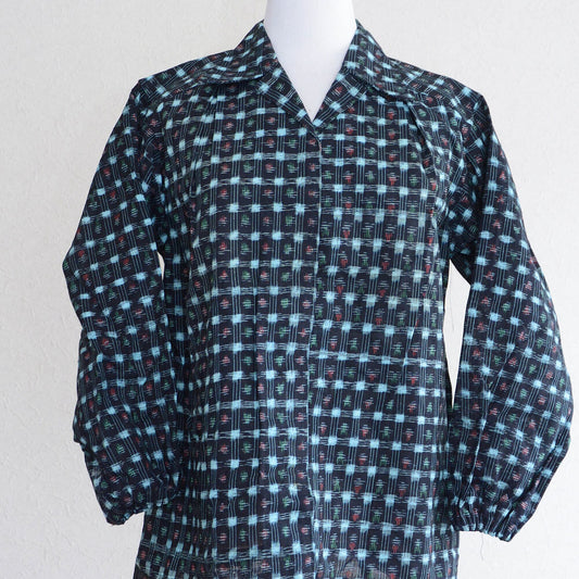 Japanese Fabric Vintage Kasuri Shirt Jacket Cotton Deadstock