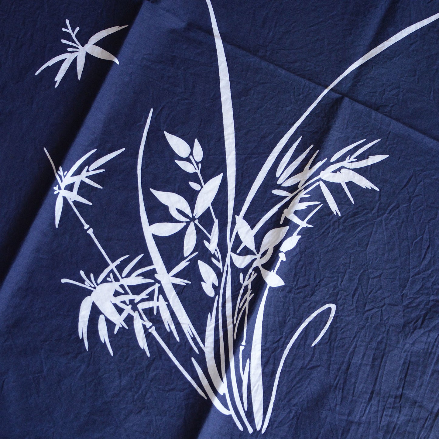 Furoshiki Wrapping Cloth Japanese Fabric Cotton Vintage Plant Kanji Pattern