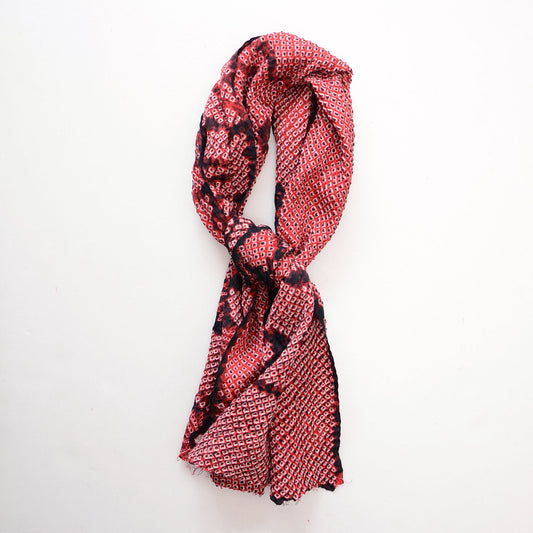 Upcycled Kimono Obiage Silk Scarf – Japanese Pattern, 100% Pure Silk, One of a Kind Fashion Accessory 3