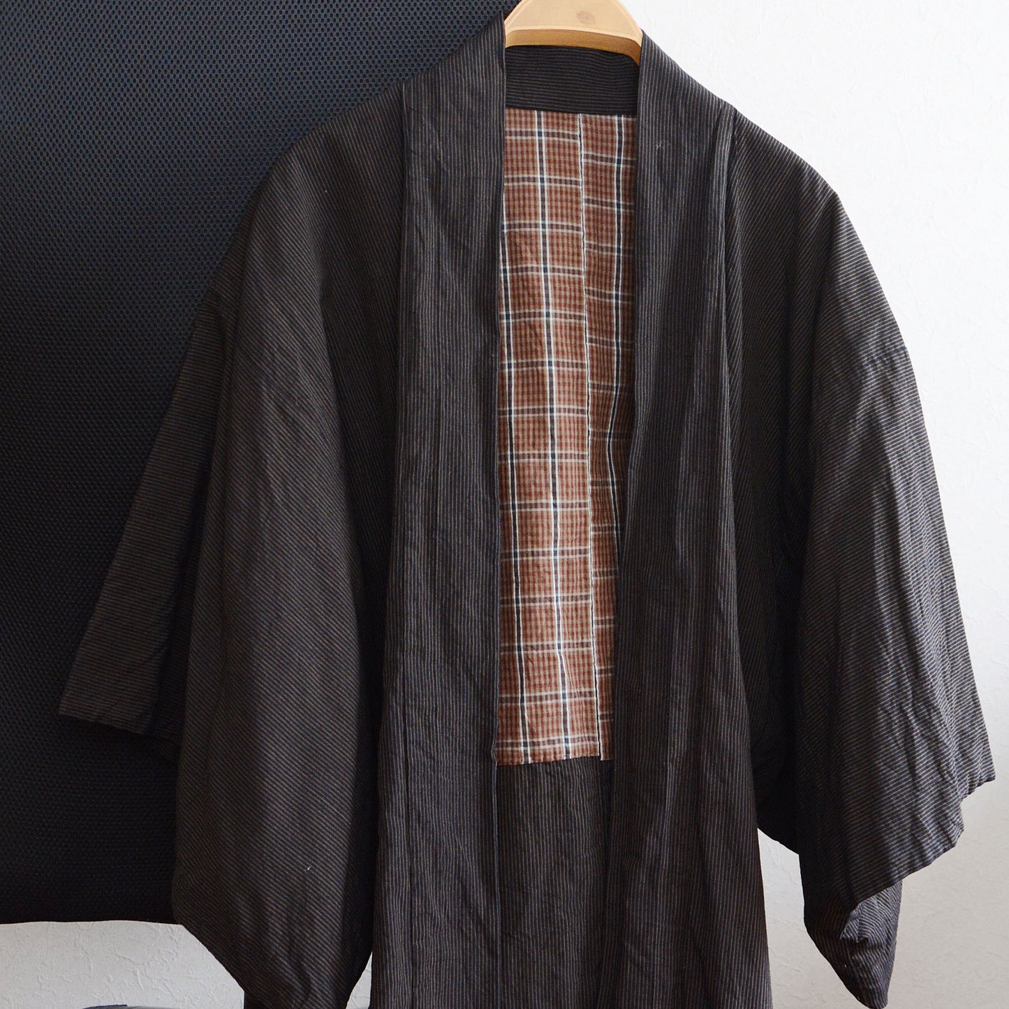 Haori Kimono Japanese For Men Jacket Cotton Vintage Fabric Stripe Pattern