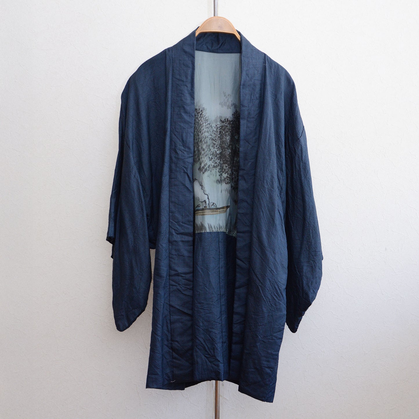 Men’s Haori Kimono｜Elegant Lining Art & Refined Japanese Style｜Vintage Kimono Jacket