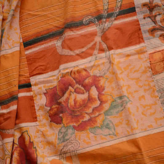 vintage Japanese floral futon cover with boro repair
