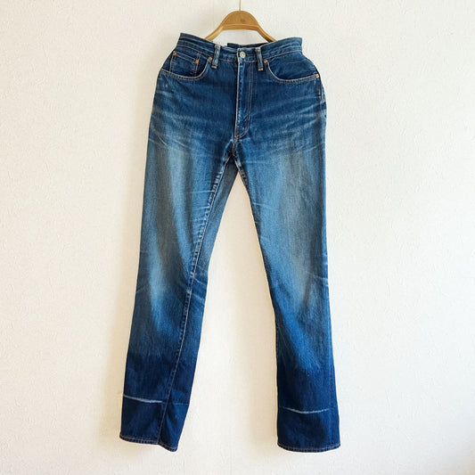 BLUE BLUE indigo denim with vintage oni-hige fading