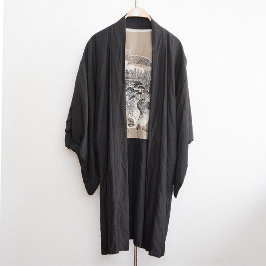 Haori Jacket Men Kimono Japan Vintage Japanease Art Lucky Charm