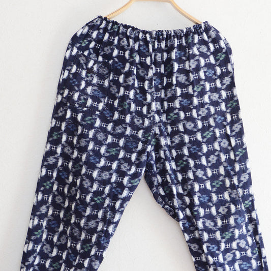 Monpe Pants Noragi Japanese Fabric Cotton Vintage Kasuri Pattern