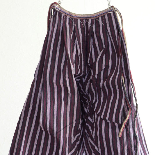 Monpe Pants Noragi Japanese Fabric Vintage Cotton Stripe Pattern