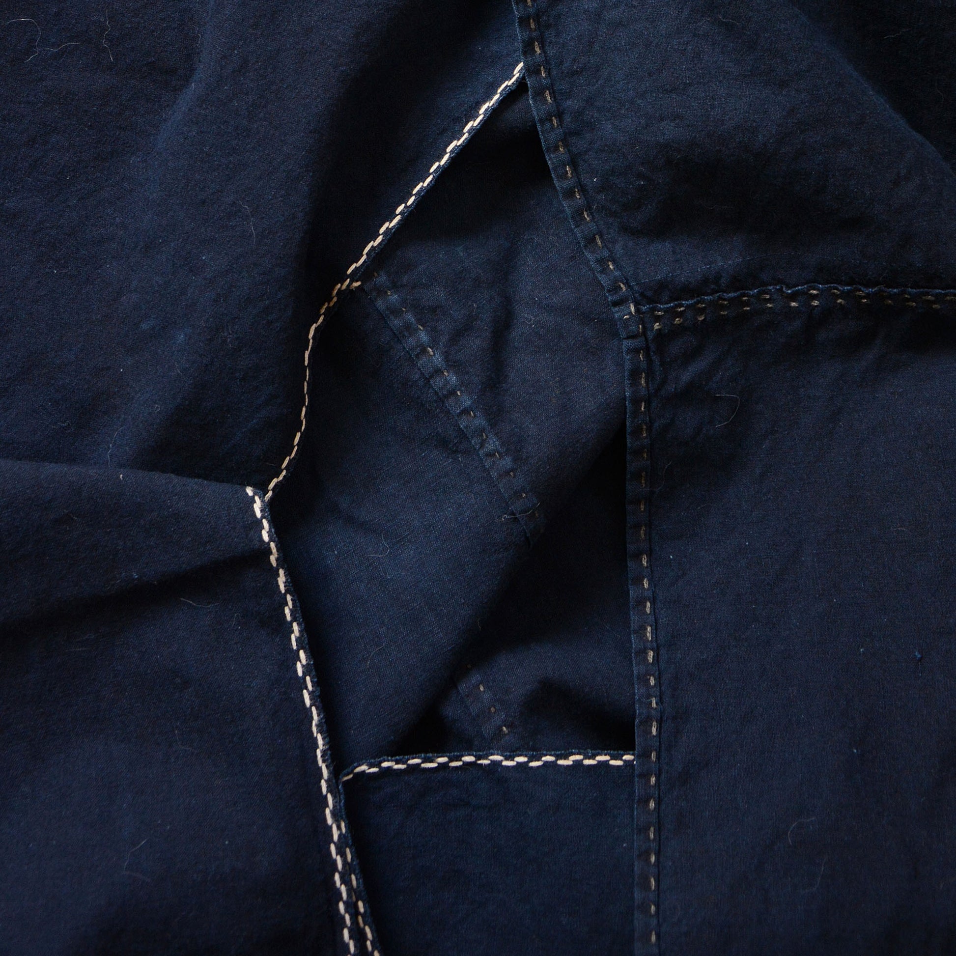 Vintage Japanese indigo cotton fabric for crafts and sewing projects