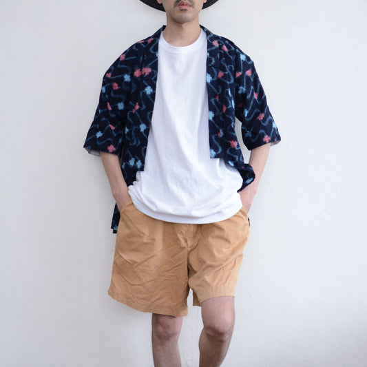 Vintage Japanese noragi jacket in indigo cotton fabric