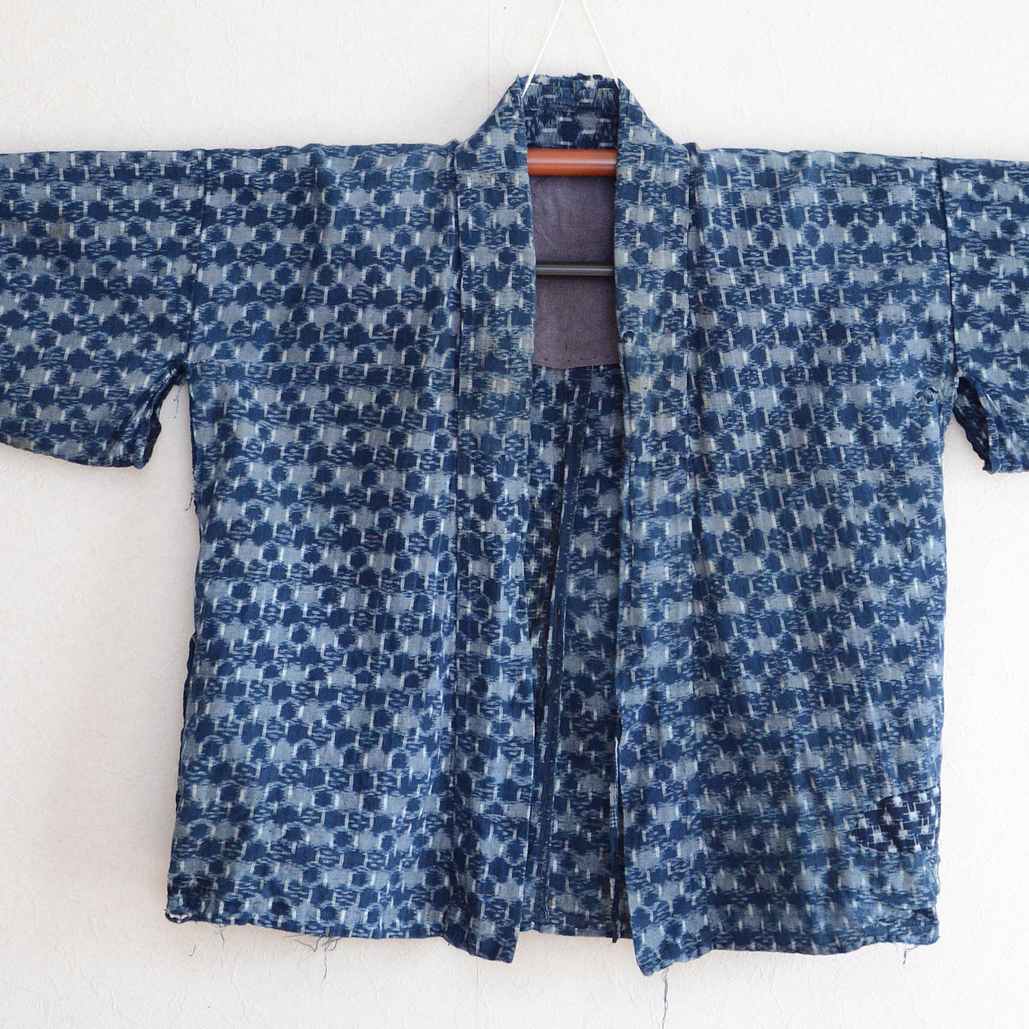 Boro Noragi Jacket Kimono Japanese Fabric Cotton Kasuri Vintage Indigo Crazy Patchwork