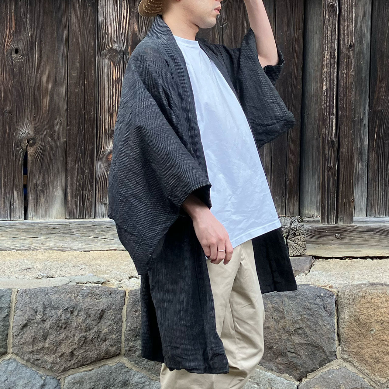Showa Era Japanese Vintage Striped Haori｜Men’s Kimono Cardigan for Modern Wabi-Sabi Style
