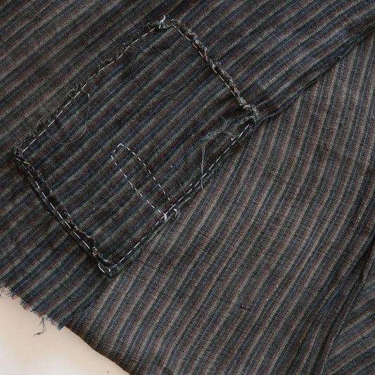 Boro Fabric Japan Vintage Scraps Aizu Momen Cotton Stripe Pattern Textile