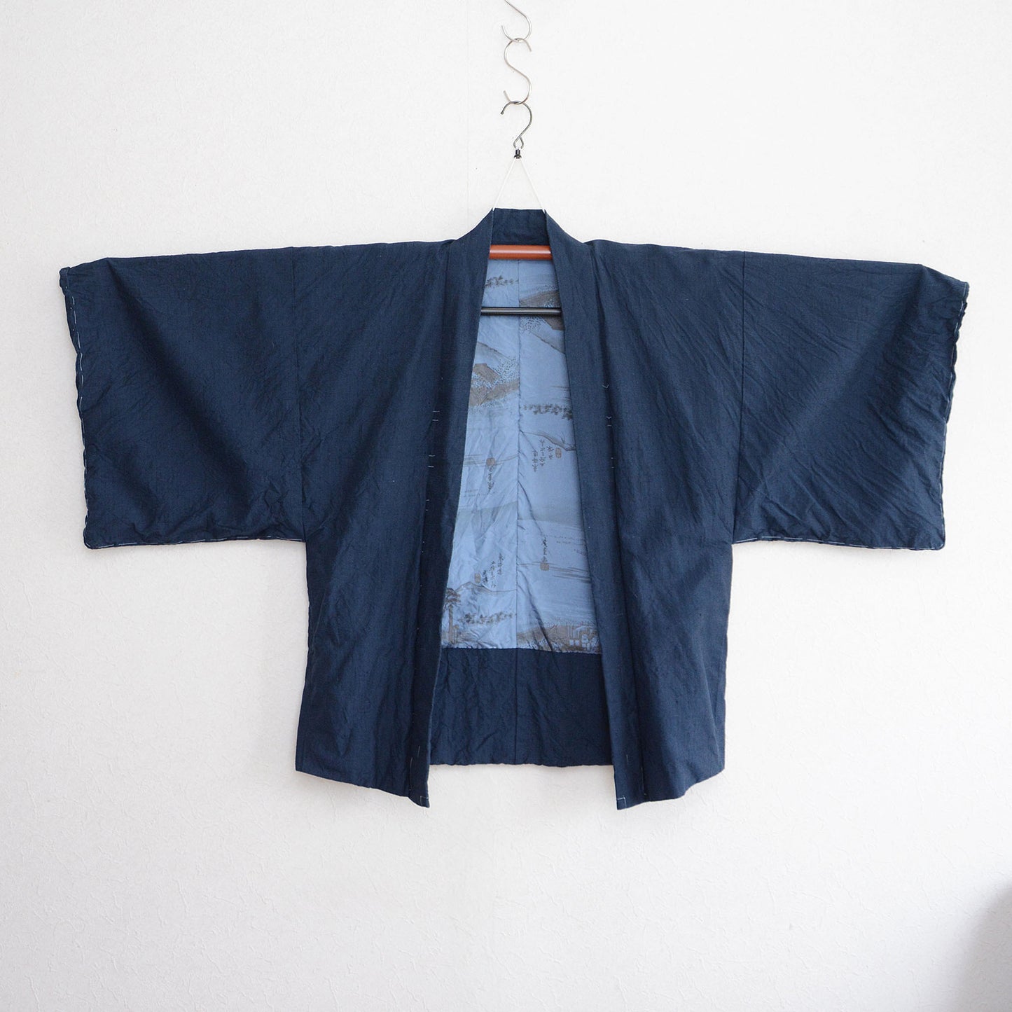 Haori Jacket Men Kimono Japan Vintage 53 stations of the Tokaido