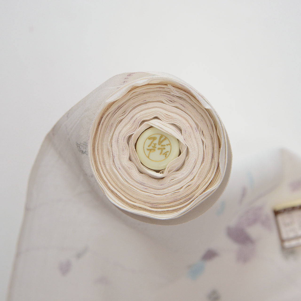 Japanese kasuri textile polyester linen blend
