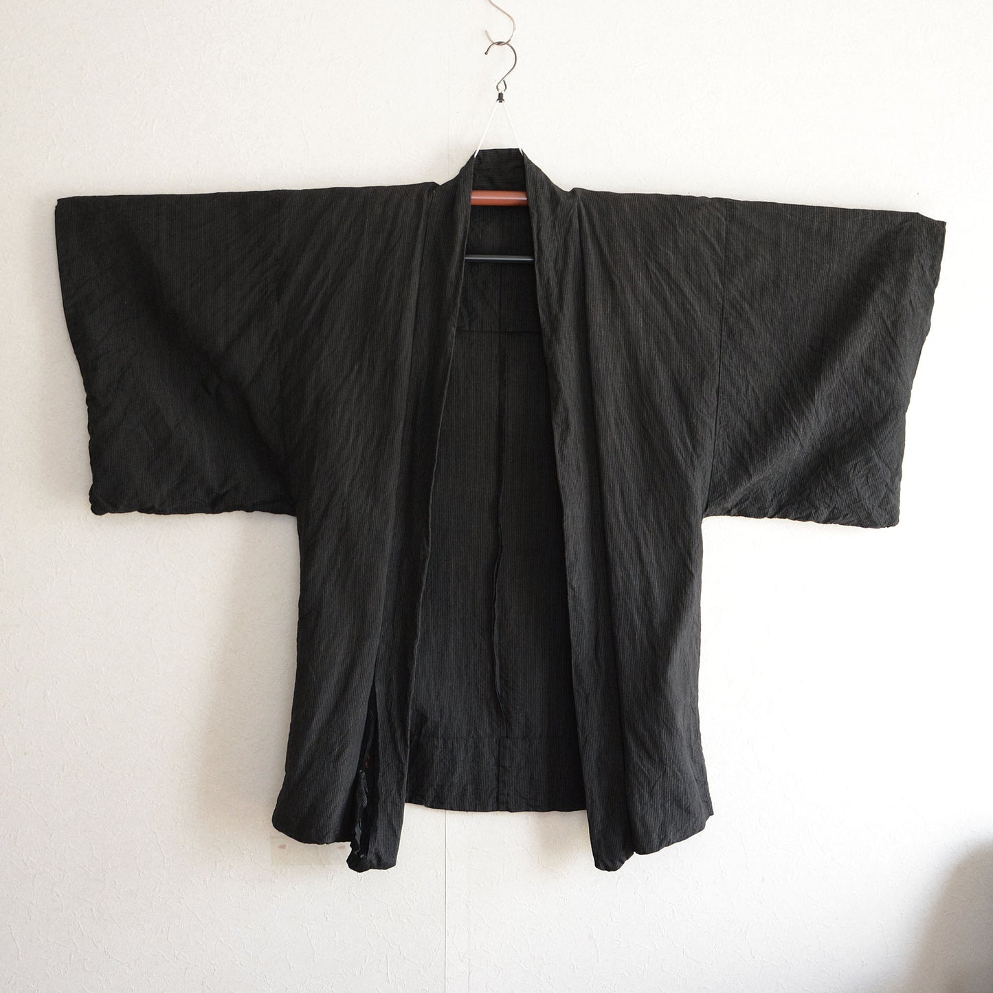 Haori Jacket Men Kimono Japanese Fabric Cotton Vintage Pinstripe Pattern