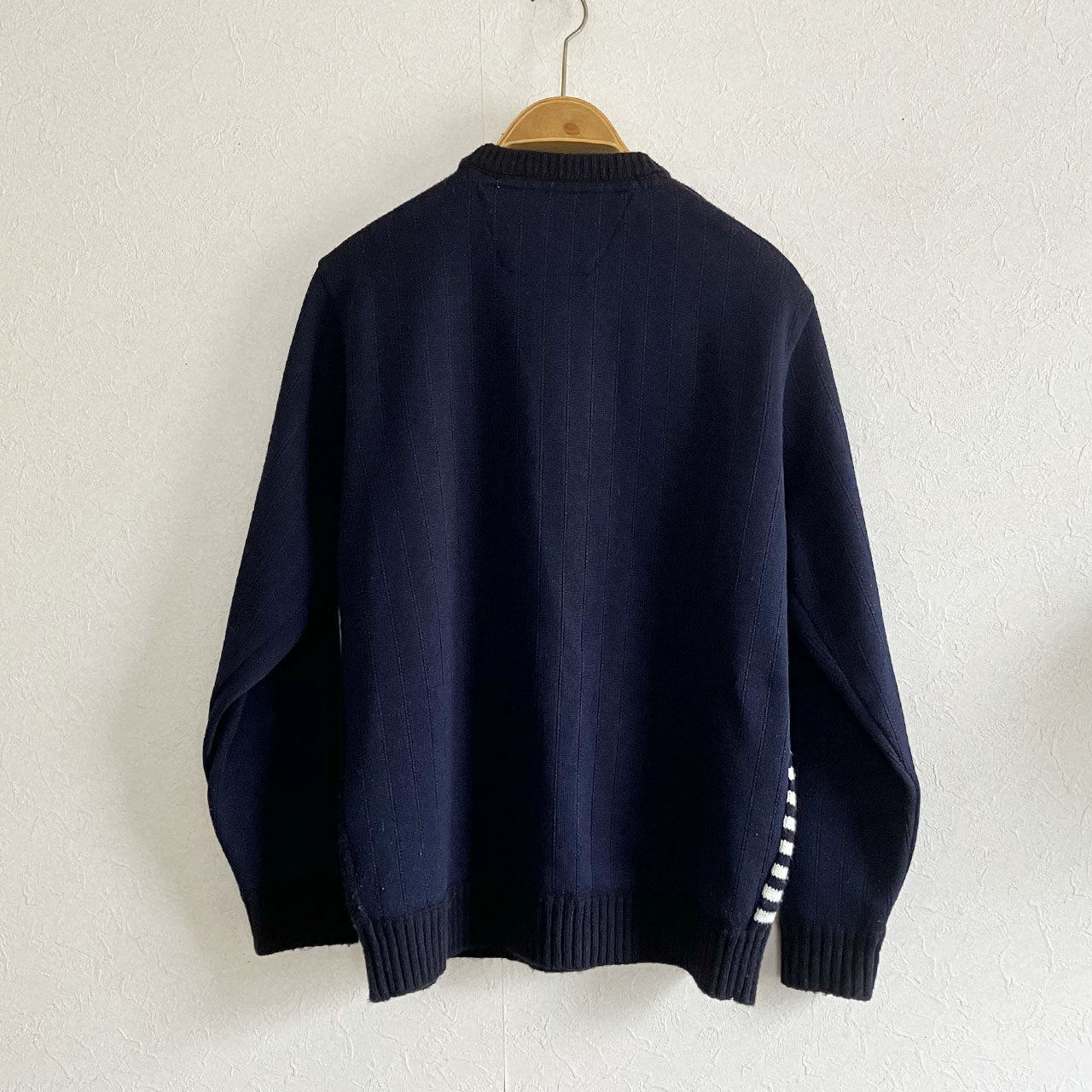 Japanese designer knit sweater with crazy pattern and textured cable details